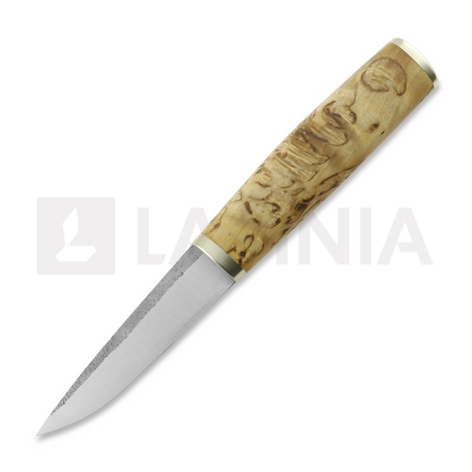 ML Custom Knives Utility Puukko Knife, stab.curly birch