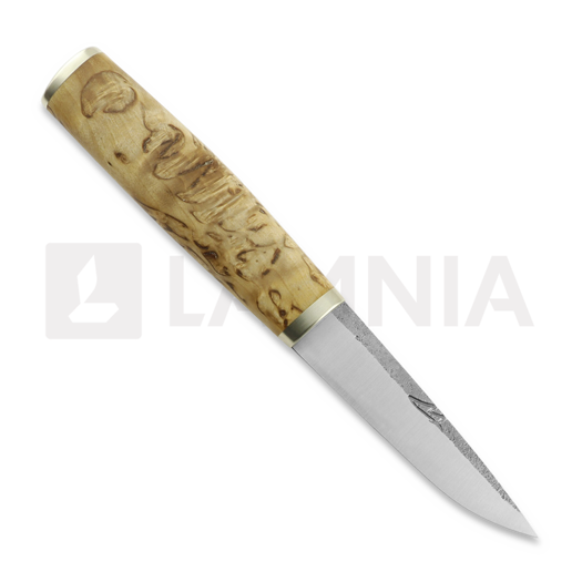 ML Custom Knives Utility Puukko Knife, stab.curly birch