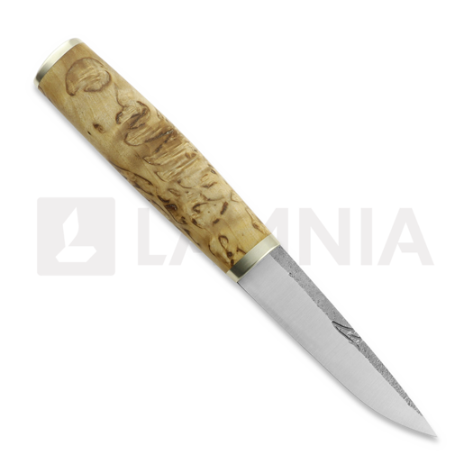 ML Custom Knives Utility Puukko Knife, stab.curly birch