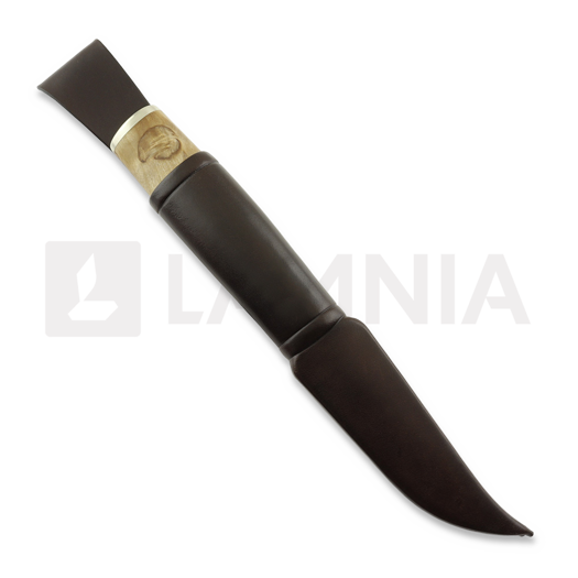 ML Custom Knives Utility Puukko Knife, stab.curly birch