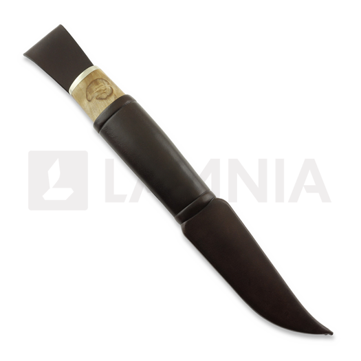 ML Custom Knives Utility Puukko Knife, stab.curly birch