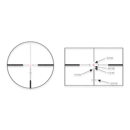 MTC Optics Viper Connect 3-12x32 AMD gev&aelig;rsigte