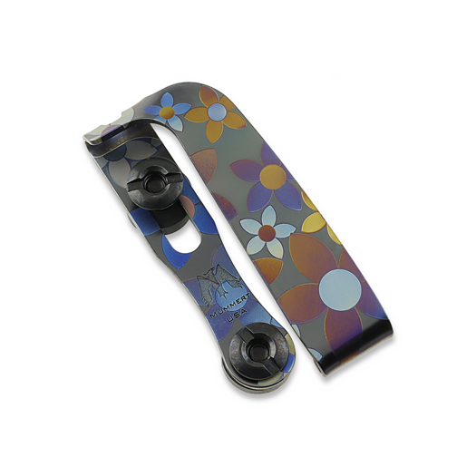 Mummert Knives Slotted Ti-Clip - Midnight Bloom