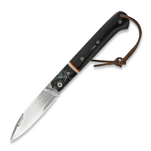 Navaja Nieto Artesana Buffalo Antler, Damascus ART004