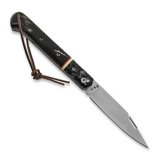 Nieto Artesana Buffalo Antler sulankstomas peilis, Damascus ART004