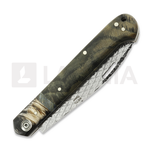 Nieto Artesanal folding knife, Stabilized Maple ART031