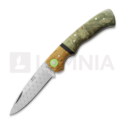 Nóż składany Nieto Piston Artesanal, Stabilized Maple ART028