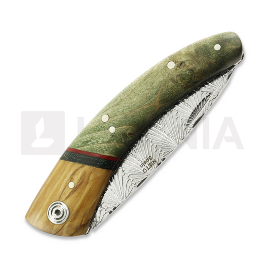 Nieto Special Artesanal sulankstomas peilis, Stabilized Maple ART032