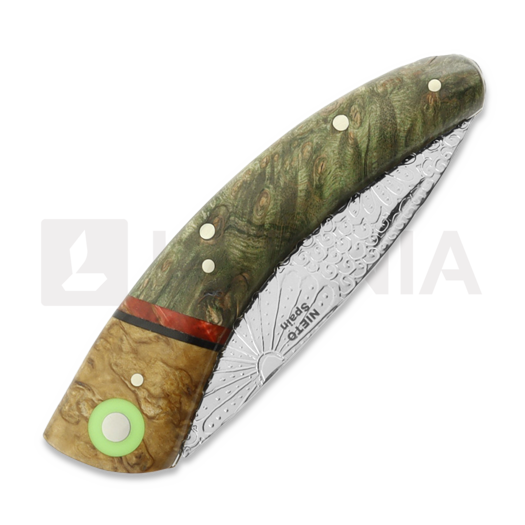 Nieto Special Artesanal sulankstomas peilis, Stabilized Maple ART039