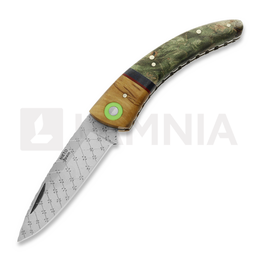 Nieto Special Artesanal folding knife, Stabilized Maple ART006
