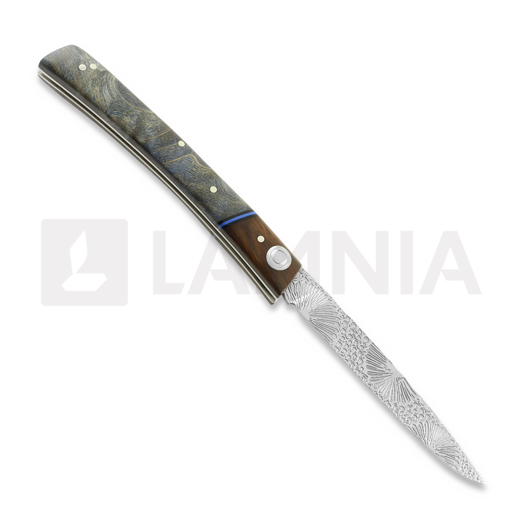 Nieto Stiletto Artesanal sulankstomas peilis, Stabilized Maple Handle ART022