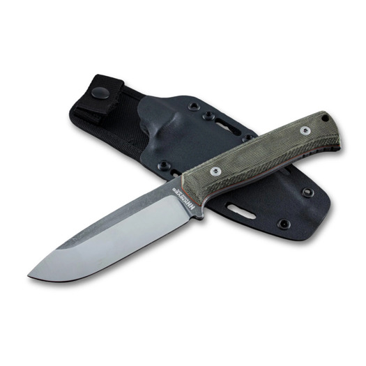 NN Knives Adventurer II peilis, Green Micarta, Kydex Sheath