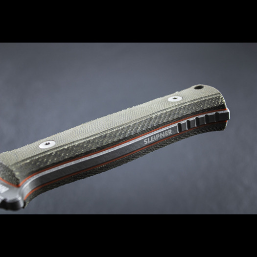 NN Knives Adventurer II kniv, Green Micarta, Leather Sheath