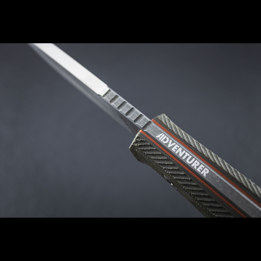 NN Knives Adventurer II kniv, Green Micarta, Leather Sheath