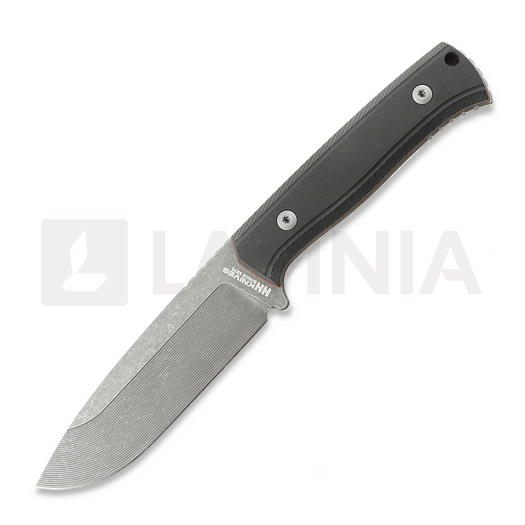 Nóż NN Knives Adventurer II NC Milled, Black Richlite, Leather Sheath
