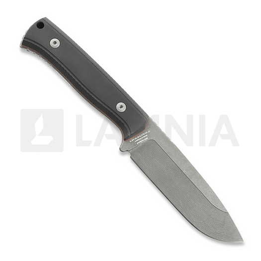 NN Knives Adventurer II NC Milled peilis, Black Richlite, Leather Sheath