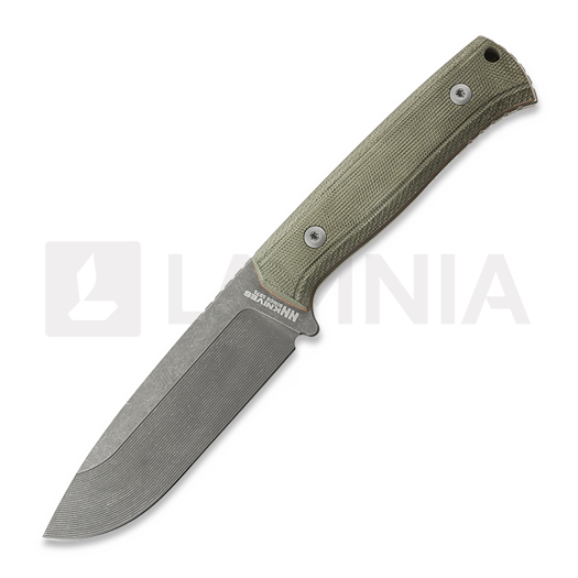 Nóż NN Knives Adventurer II NC Milled, Green Micarta, Leather Sheath