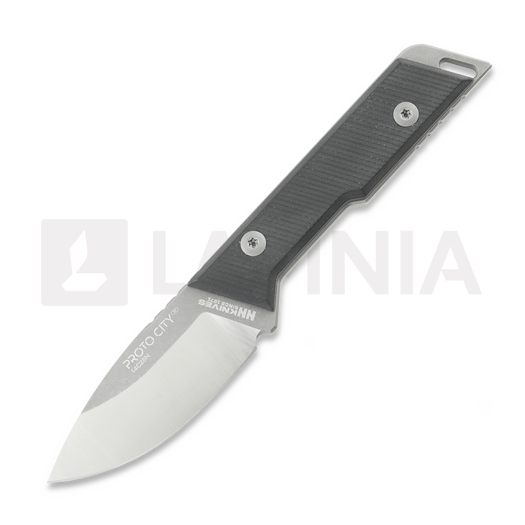 NN Knives Proto City Drop Point veitsi, Black G-10