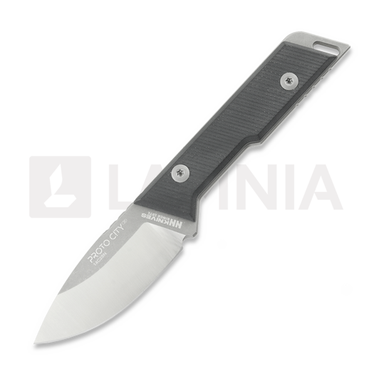 Couteau NN Knives Proto City Drop Point, Black G-10