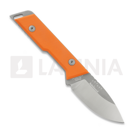 Coltello NN Knives Proto City Drop Point, Orange G-10