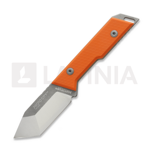 Coltello NN Knives Proto City Tanto, Orange G-10