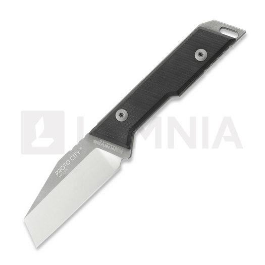 NN Knives Proto City Wharncliffe knife, Black G-10