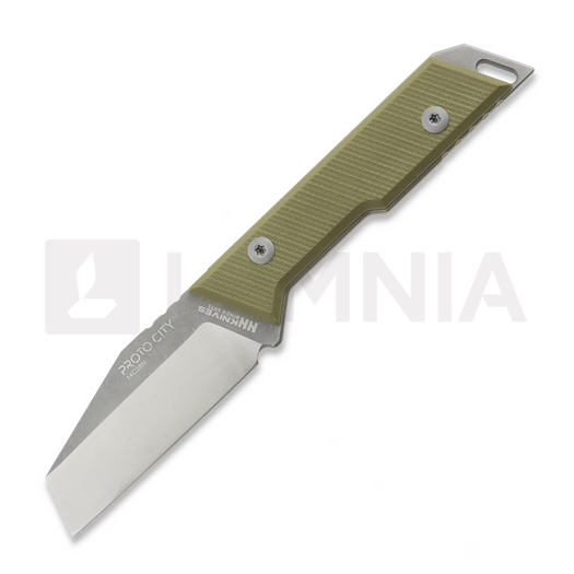 NN Knives Proto City Wharncliffe kniv, OD Green G-10