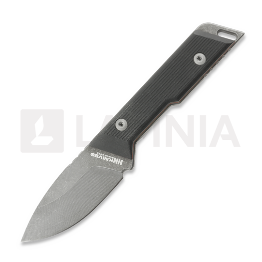 Coltello NN Knives Proto Wild Drop Point NC Milled, Black Richlite