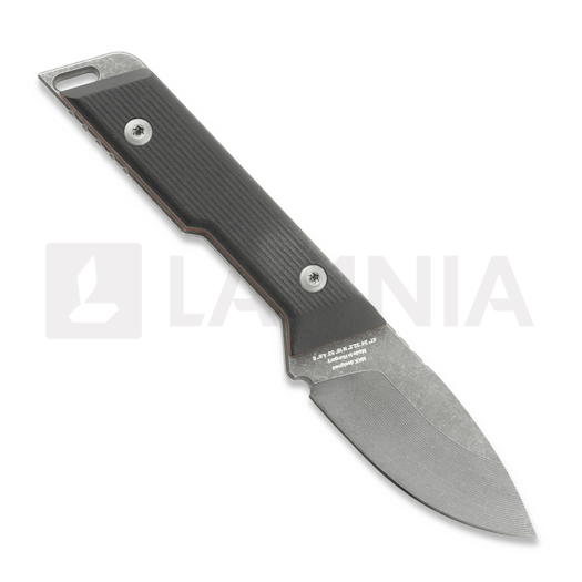 Coltello NN Knives Proto Wild Drop Point NC Milled, Black Richlite