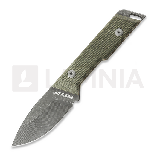 NN Knives Proto Wild Drop Point NC Milled סכין, Green Micarta