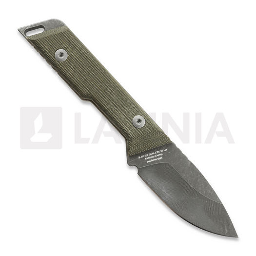 NN Knives Proto Wild Drop Point NC Milled kniv, Green Micarta