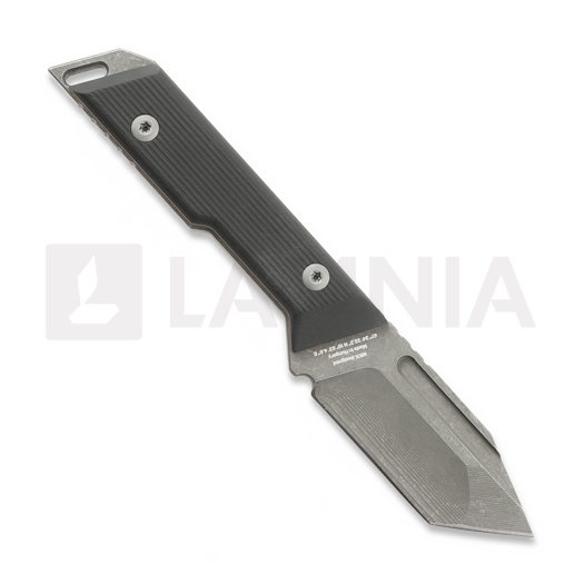 Coltello NN Knives Proto Wild Tanto NC Milled, Black Richlite