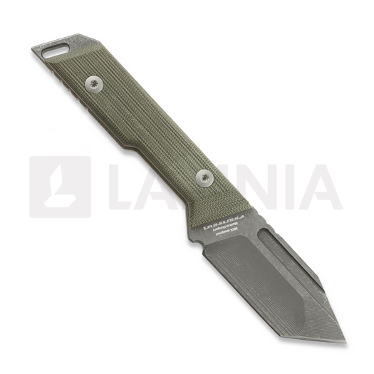 Coltello NN Knives Proto Wild Tanto NC Milled, Green Micarta