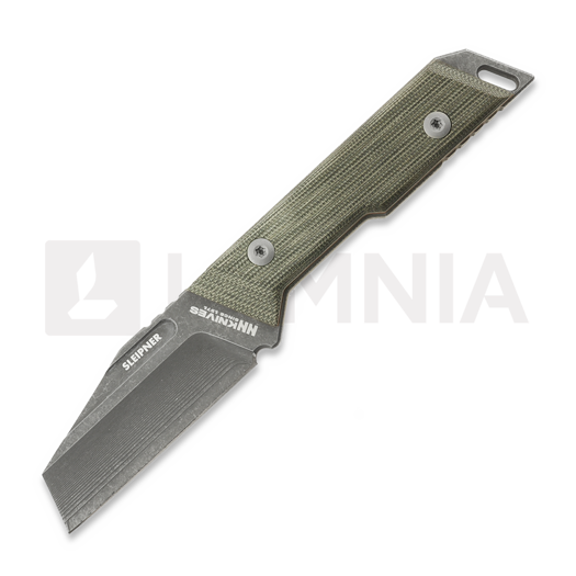 NN Knives Proto Wild Wharncliffe NC Milled Messer, Green Micarta