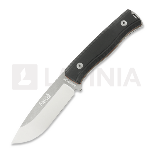NN Knives Raven III Messer, Black Richlite