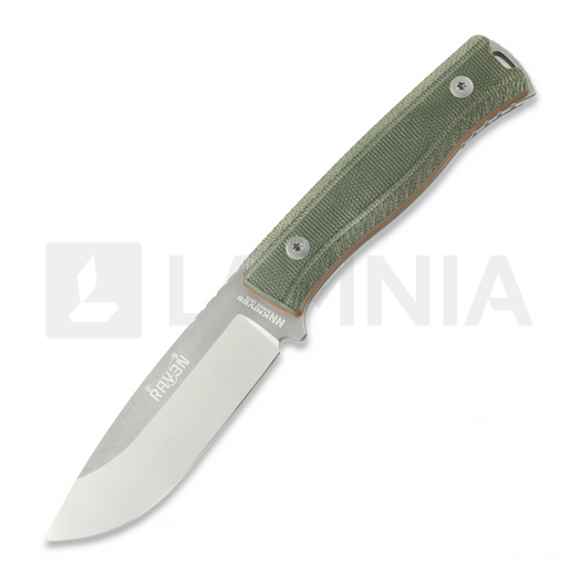 NN Knives Raven III סכין, Green Micarta