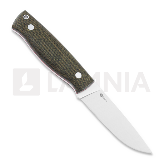 Nordic Knife Design Forester 100 peilis, elmax, green micarta, left-handed