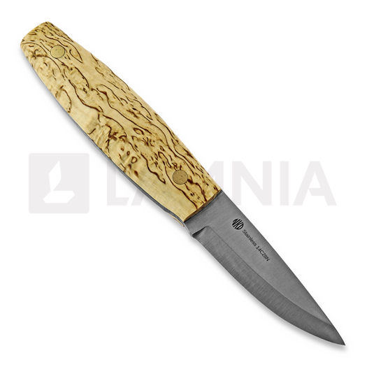 Nordic Knife Design Korpi 85 knife, curly birch