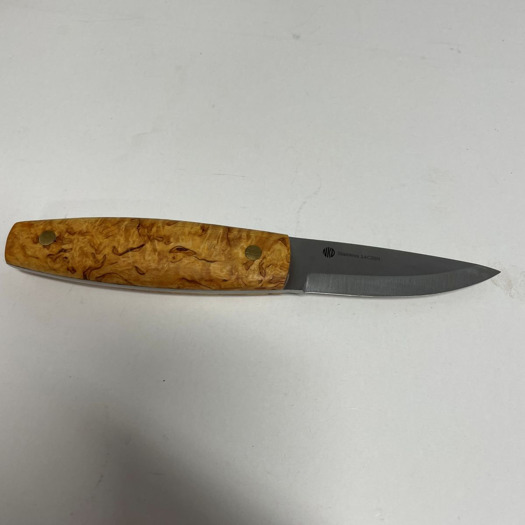 Nordic Knife Design Korpi 85, curly birch, B-Stock