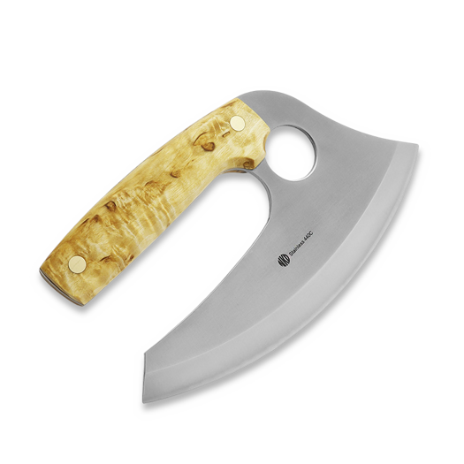 Nordic Knife Design ULU kitchen knife, curly birch