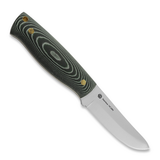 Nordic Knife Design Visent 100 kniv, green micarta