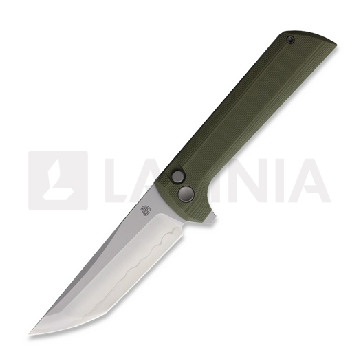 North Mountain Blade Chop 2 Button Lock Green G-10 접이식 나이프