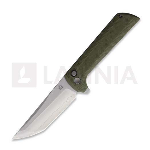 Nóż składany North Mountain Blade Chop 2 Button Lock Green G-10