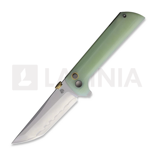 North Mountain Blade Chop 2 Button Lock Jade G-10 folding knife