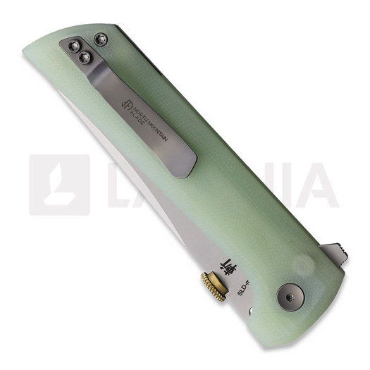 North Mountain Blade Chop 2 Button Lock Jade G-10 sulankstomas peilis