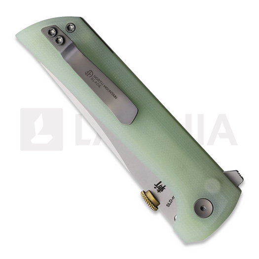 North Mountain Blade Chop 2 Button Lock Jade G-10 kääntöveitsi