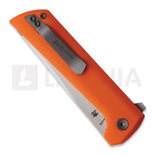 Coltello pieghevole North Mountain Blade Chop 2 Button Lock Orange G-10