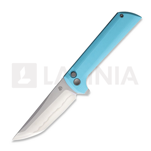 North Mountain Blade Chop 2 Button Lock Sky Blue G-10 Taschenmesser