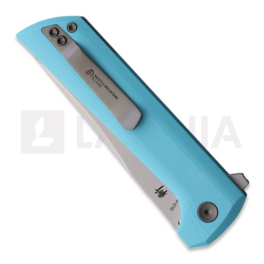 North Mountain Blade Chop 2 Button Lock Sky Blue G-10 sulankstomas peilis