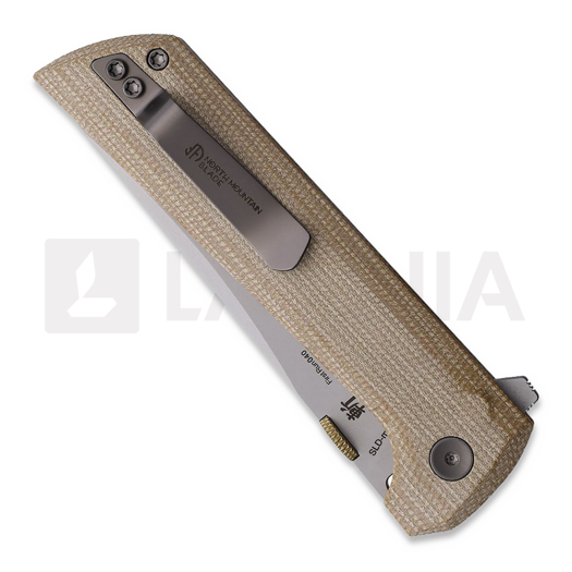 North Mountain Blade Chop 2 Button Lock Tan Micarta &ouml;sszecsukhat&oacute; k&eacute;s